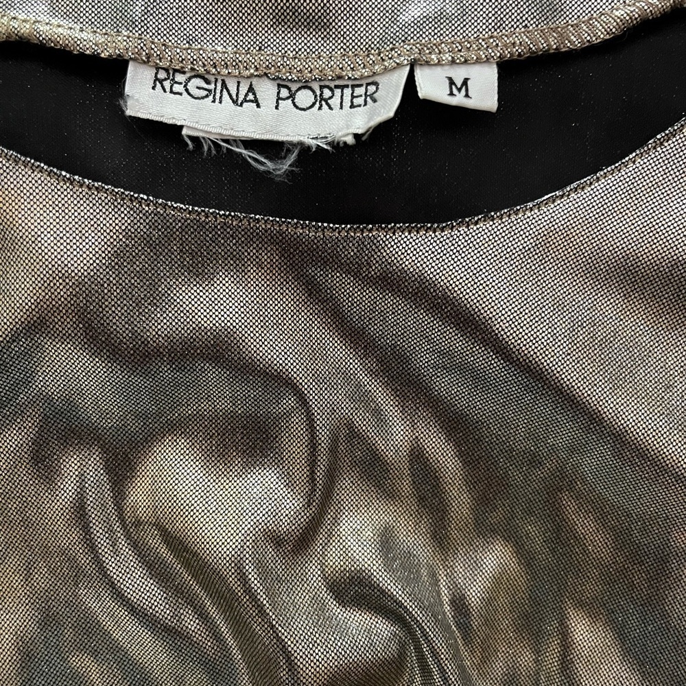 Vintage Regina Porter Gold Lame Tank Top - Picture 6 of 6